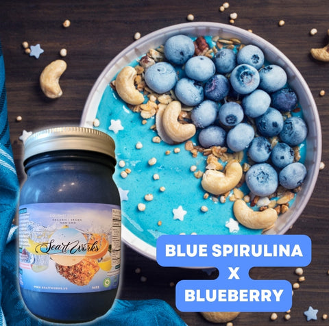 BLUE ELECTRIC (Blue Spirulina x Blueberry) SEA MOSS GEL (16oz)